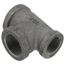 1" x 3/4" x 1" Black Tee, Class 150