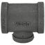1-1/4" x 1-1/4" x 3/4" Black Tee, Class 150