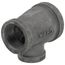 1-1/4" x 1" x 3/4" Black Tee, Class 150