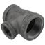 1-1/4" x 1" x 3/4" Black Tee, Class 150