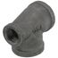 1-1/4" x 3/4" x 1-1/4" Black Tee, Class 150