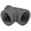 1-1/4" x 3/4" x 1-1/4" Black Tee, Class 150