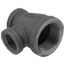 1-1/4" x 3/4" x 3/4" Black Tee, Class 150
