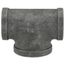 1" x 1" x 1-1/4" Black Tee, Class 150