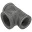 1" x 1" x 1-1/4" Black Tee, Class 150
