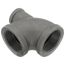 1-1/2" x 3/4" x 1-1/2" Black Tee, Class 150