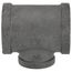 2" x 2" x 1-1/4" Black Tee, Class 150