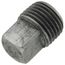 1/8" Black Steel Square Head Solid Pipe Plug, Class 150