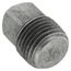 1/8" Black Steel Square Head Solid Pipe Plug, Class 150
