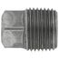 3/8" Black Steel Square Head Solid Pipe Plug, Class 150