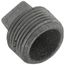 1" Black Regular Cored Plug, Class 150
