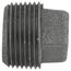 1" Black Regular Cored Plug, Class 150