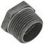 1" x 3/4" Black Hexagon Bushing, Class 150