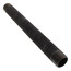 1" x 12" Black Nipple