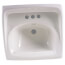 Lucerne Wall-Hung Sink With 4" Centerset, for Wall Hanger or Concealed Arms (White)