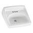 Lucerne Wall-Hung Sink for Exposed Bracket Support w/ 4" Centerset (White)