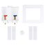 Quadtro, 1/4 Turn, PEX Crimp, Washing Machine Outlet Box - Contractor Pack, 38562