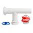 Sure-Vent 1-1/2" 20 Branch, 8 Stack DFU Air Admittance Valve with White PVC Tubular Adapter, 39225