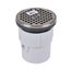 3" or 4" PVC General Purpose Drain w/ 5" Nickel Grate & Round Ring, 72067