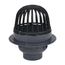 4" PVC Roof Drain with Cast Iron Dome and Dam Collar, 78044