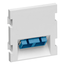 Duplex Sc Angled Fiber Adapter MOS Module, Zirconia Ceramic Sleeve, 2 Units High (White)
