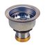 Deep Locking Cup Sink Basket Strainer w/ Brass Nuts, 18BN