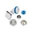 True Blue PVC Bath Waste Half Kit w/ Touch Toe Stopper (Chrome)