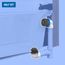 True Blue PVC Bath Waste Half Kit w/ Touch Toe Stopper & Test Kit, Finished Drain Spud (Matte Black)