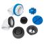 True Blue PVC Bath Waste Half Kit w/ Touch Toe Stopper & Test Kit, Finished Drain Spud (Matte Black)