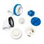 True Blue PVC Bath Waste Half Kit w/ Uni-Lift Stopper, Test Kit & Finished Drain Spud (White)