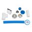 True Blue 16" FLEX PVC Bath Waste Full Kit w/ Uni-Lift Stopper (Chrome)