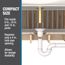 1-1/2" PVC Freestanding Two-Piece Tub Drain with Stainless Steel Flange