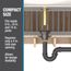 1-1/2" ABS Freestanding One-Piece Tub Drain