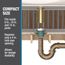 Cast Iron Freestanding Tub Drain Kit with Stainless Steel Flange, FTD357
