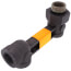 1" x 1" x 1" Side-In/Top-Out Black Meter Bar (6" Length)