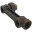 1" x 1" x 1" Side-In/Top-Out Black Meter Bar (6-1/2" Length)