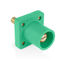 Male Panel Receptacle, Cam-Type, Self-Clinching Nut, 90 Deg. #2 to 4/0 AWG (Green)