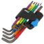 967/9 TX HF 1 9-Piece L-Key Set for TORX Screws w/ Holding Function (Multicolor)