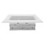 11" x 11" (Wall Opening Size) White Aluminum Horizontal Register, Opposed Blade Damper (A501OB Series)