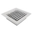 11" x 11" (Wall Opening Size) White Aluminum Horizontal Register, Opposed Blade Damper (A501OB Series)
