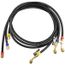 60" Low Loss Black Refrigerant Charging Hose w/ Shut-Off Valve, 1/4" x 5/16" SAE (Set of 3)