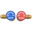 Charging Hose Shut-Off Valve w/ (1) 1/4" SAE Male Thread x 5/16" SAE Female Thread & (1)5/16" SAE Male Thread to 1/4" SAE Female Thread