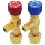 Charging Hose Shut-Off Valve w/ (1) 1/4" SAE Male Thread x 5/16" SAE Female Thread & (1)5/16" SAE Male Thread to 1/4" SAE Female Thread
