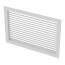 14" x 6" (Wall Opening Size) Bright White Aluminum Register, Adj Horizontal Blades w/ OBD damper (HD Series)