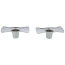 Chrome Plated Jumbo Shower Bar Flanges (Pair)