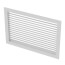 12" x 6" (Wall Opening Size) White Aluminum Register, Adj Horizontal Blades w/ MS damper (HM Series)
