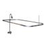 Add-A-Shower Kit with Plastic Showerhead, Brass Bathcock and Complete Ceiling Support Kit
