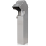 1-Gang 18" Stainless Steel Power Pedestal Kit, Surface Mount Flush Hinged Top, Brushed
