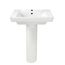 Boulevard Center Hole Only Pedestal Sink Top and Leg Combination (White)