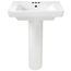 Boulevard 4" Centerset Pedestal Sink Top and Leg Combination (White)